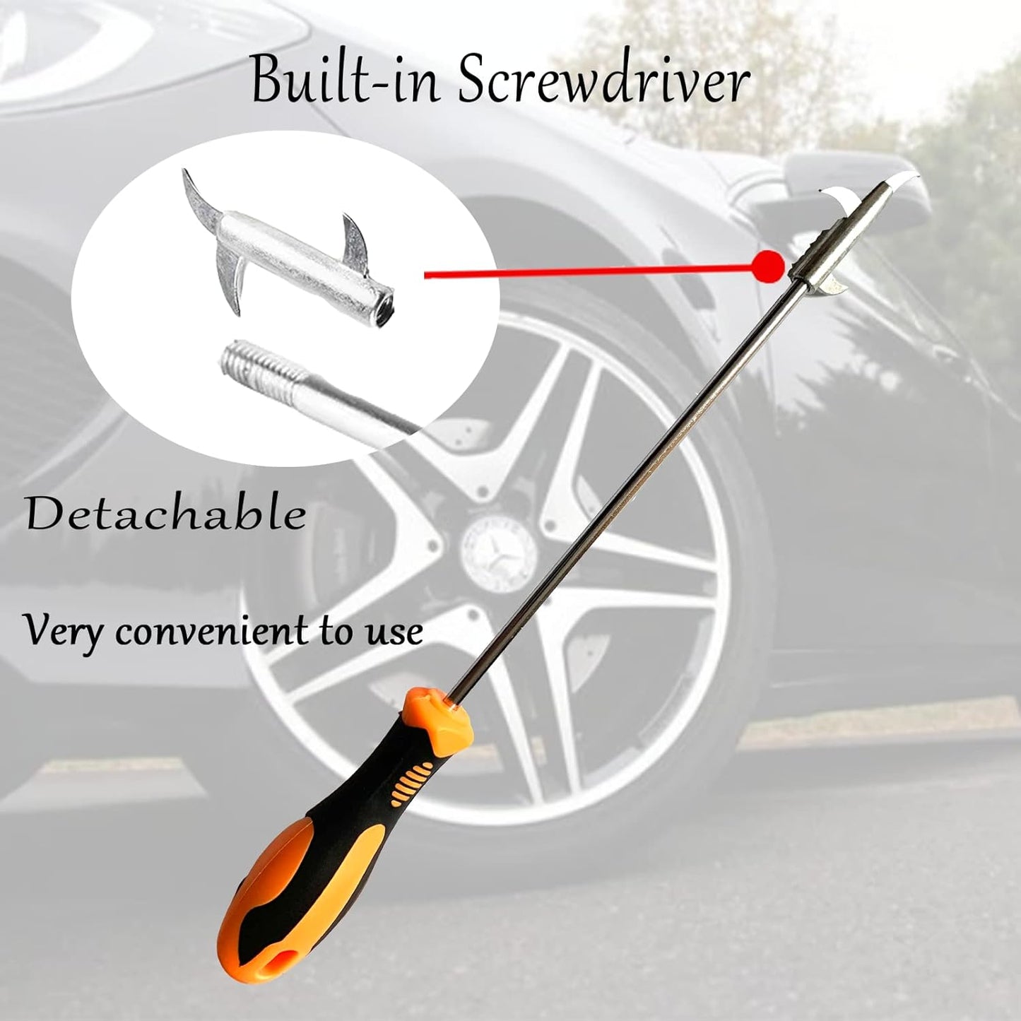 Multifunctional Stainless Steel Tire Stone Removal & Wheel Cleaning Tool