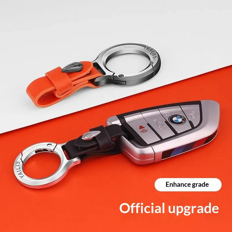 Upgraded Stylish & Anti-Lost Zinc Alloy Keychain with Leather Strap