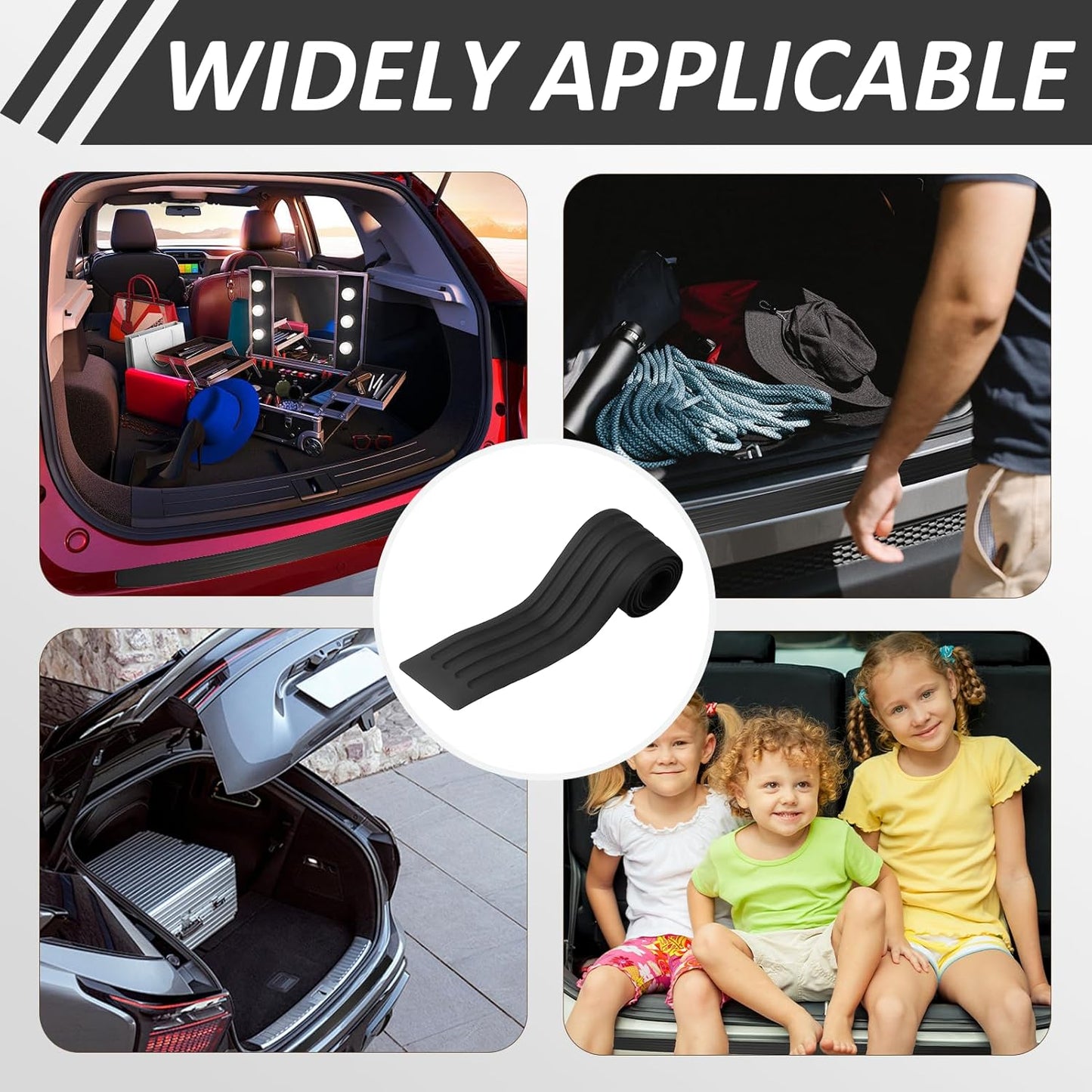 Scratch-Resistant Universal Rubber Car Bumper Protector Strips