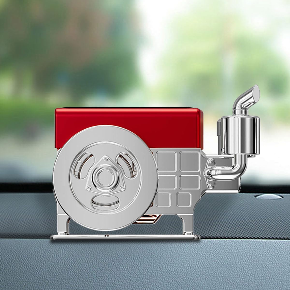 Solar-Powered Rotating Car Air Freshener & Aroma Diffuser