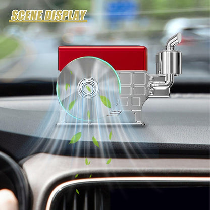 Solar-Powered Rotating Car Air Freshener & Aroma Diffuser