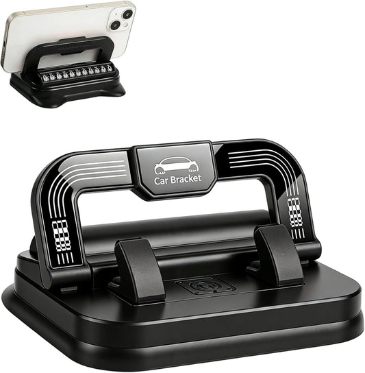 2-in-1 360° Rotation Car Phone Holder & Emergency Contact Plate