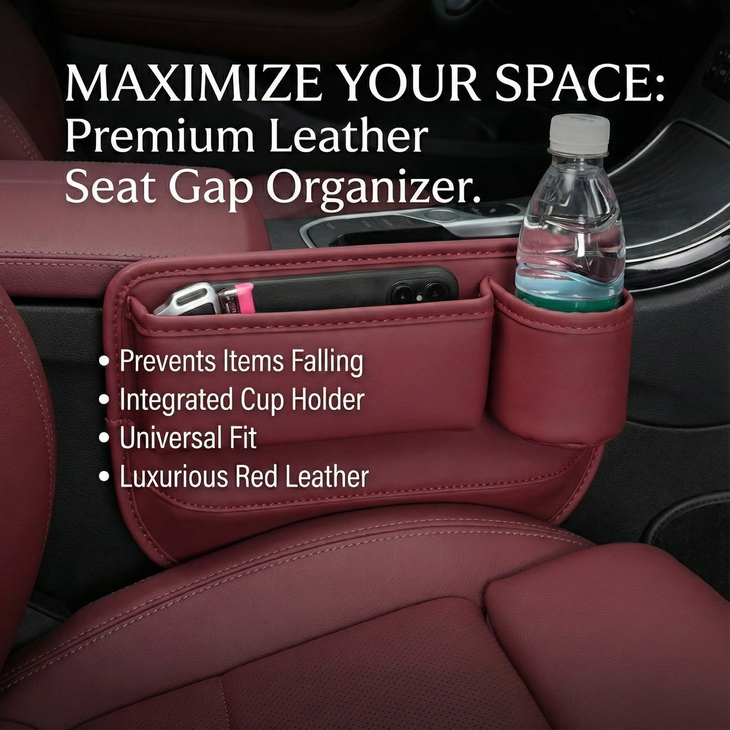 Car Leather Cup Holder Gap Bag PRO