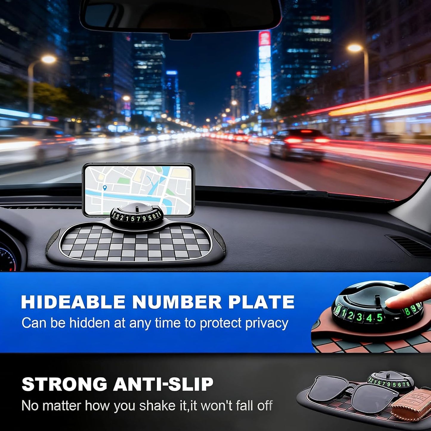3-in-1 Car Dashboard Anti-Slip Mat