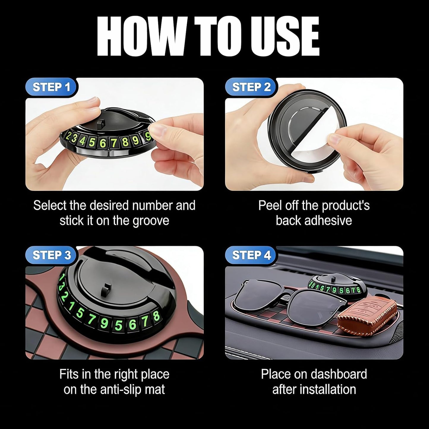 3-in-1 Car Dashboard Anti-Slip Mat