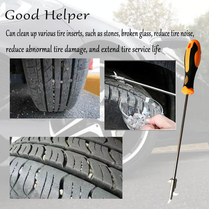 Multifunctional Stainless Steel Tire Stone Removal & Wheel Cleaning Tool